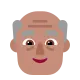 old man: medium skin tone Flat