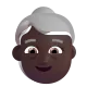 old woman: dark skin tone Color