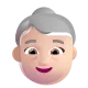 old woman: medium-light skin tone Color