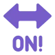 On with Exclamation Mark with Left Right Arrow Above Flat
