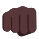 oncoming fist: dark skin tone Flat