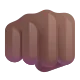 oncoming fist: medium-dark skin tone Color