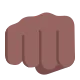 oncoming fist: medium-dark skin tone Flat