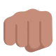 oncoming fist: medium skin tone Flat