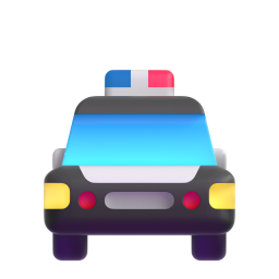 Oncoming Police Car 3D