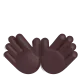 open hands: dark skin tone Color