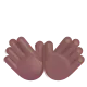 open hands: medium-dark skin tone Color