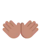 open hands: medium skin tone Flat