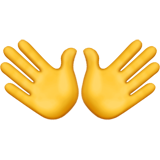 Open Hands Sign Apple Emoji