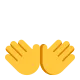 Open Hands Sign Flat