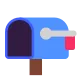 Open Mailbox with Lowered Flag Flat