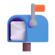 Open Mailbox with Raised Flag Color
