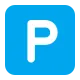 Negative Squared Latin Capital Letter P Flat