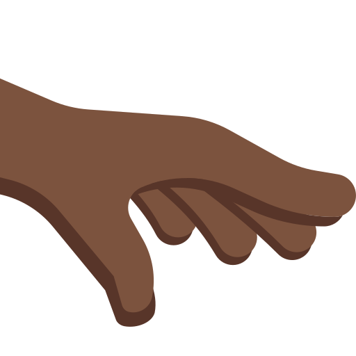 Palm Down Hand Dark Skin Tone