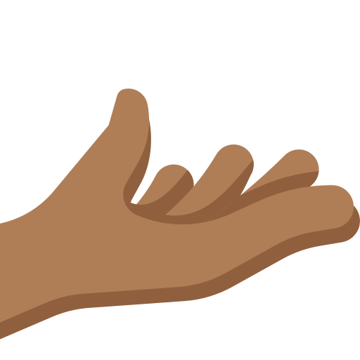 Palm Up Hand Medium Dark Skin Tone