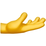 Palm Up Hand Apple Emoji