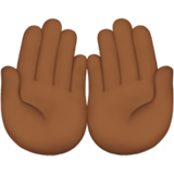 Palms Up Together Medium Dark Skin Tone Apple Emoji