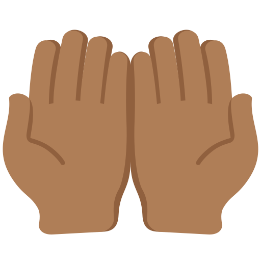 Palms Up Together Medium Dark Skin Tone