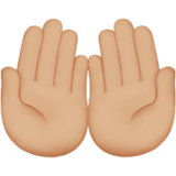 Palms Up Together Medium Light Skin Tone Apple Emoji