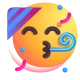 Face with Party Horn and Party Hat Color