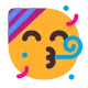 Face with Party Horn and Party Hat Flat