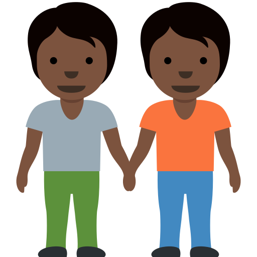 People Holding Hands Dark Skin Tone