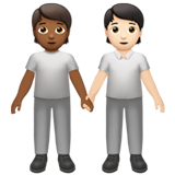 People Holding Hands Medium Dark Skin Tone Light Skin Tone Apple Emoji