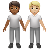 People Holding Hands Medium Dark Skin Tone Medium Light Skin Tone Apple Emoji