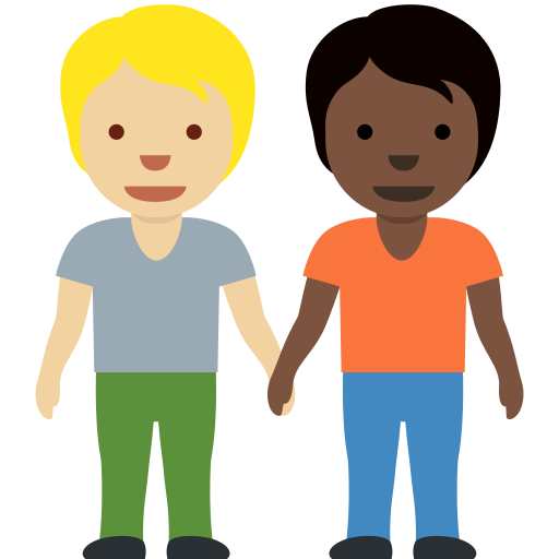 People Holding Hands Medium Light Skin Tone Dark Skin Tone