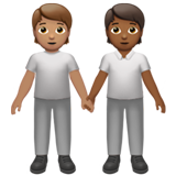 People Holding Hands Medium Skin Tone Medium Dark Skin Tone Apple Emoji