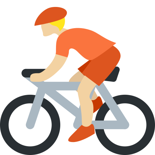 person biking: medium-light skin tone