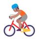 person biking: medium skin tone Flat