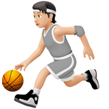 person bouncing ball: light skin tone