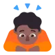 person bowing: medium-dark skin tone Flat
