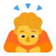 Person Bowing Deeply Flat