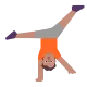 person cartwheeling: medium skin tone Flat