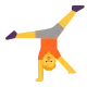 Person Doing Cartwheel Flat