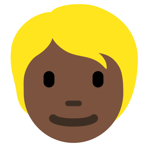 Person Dark Skin Tone Blond Hair