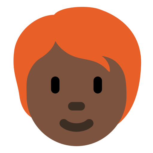 Person Dark Skin Tone Red Hair
