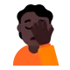 person facepalming: dark skin tone Flat
