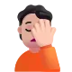 person facepalming: light skin tone Color