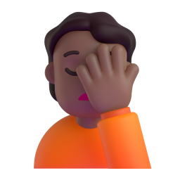 person facepalming: medium-dark skin tone 3D