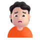 person frowning: medium-light skin tone Color