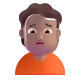 person frowning: medium skin tone Color
