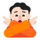 person gesturing NO: light skin tone Flat