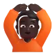 person gesturing OK: dark skin tone Color