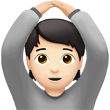 person gesturing OK: light skin tone Apple Emoji