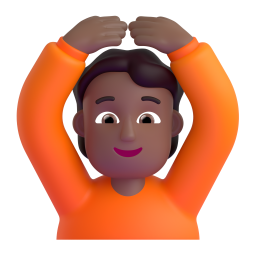 person gesturing OK: medium-dark skin tone 3D