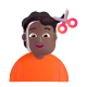 person getting haircut: medium-dark skin tone Color