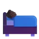person in bed: dark skin tone Color